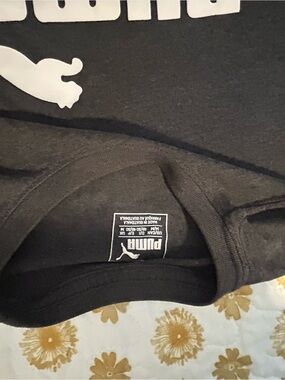 Puma Black Crewneck Sweatshirt with White Logo